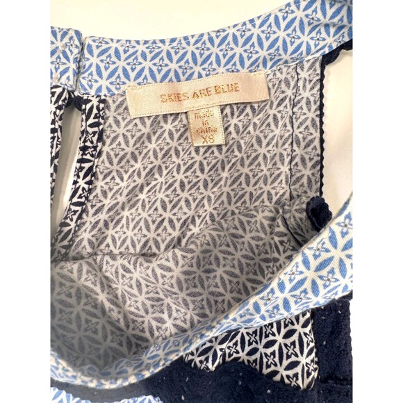 Anthropologie Skies are Blue Crochet Halter Tank, XS Navy Boho Flowy Festival - Picture 5 of 6